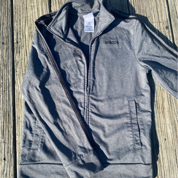 Boys Gray Adidas Jacket - Picture 1 of 6